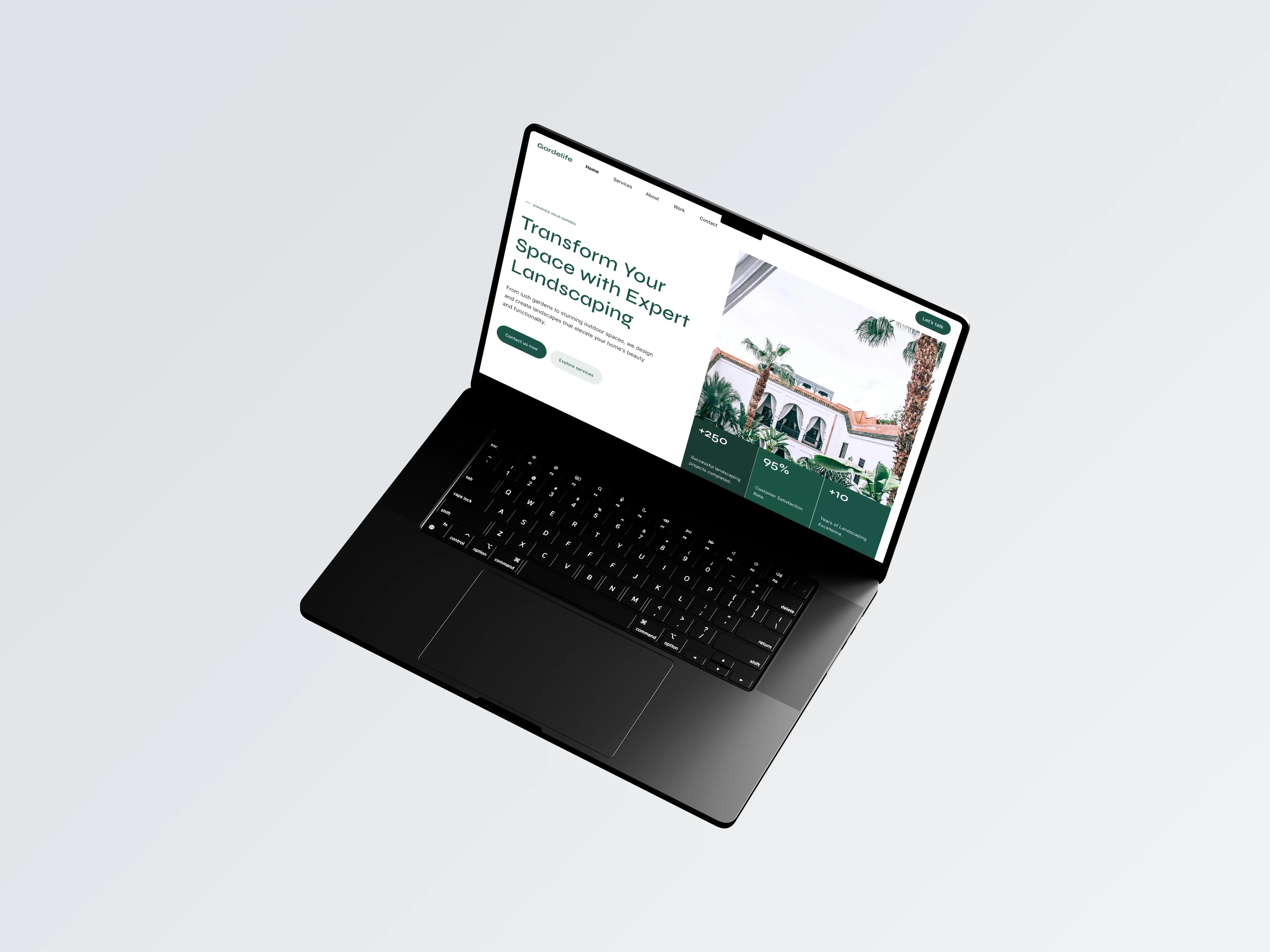Minimalist site for Gardenlife by freelance web designer Hamza Elbohdidi, built with React and Tailwind CSS for smooth, focused browsing.